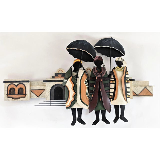 C. Jere Signed 1996 Village Women Wall Sculpture For Sale - Image 13 of 13