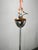 1950s Vintage Pendant Light in Chrome and Floral Glass by Elektroinstala Děčín, 1950s For Sale - Image 5 of 14