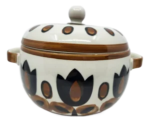 Tureen Kimono Series in Earthenware from Boch La Louvière, Belgium, 1970s