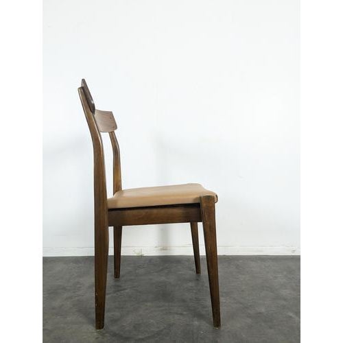 Vinatge Scandinavian Brown Chairs, Set of 5 For Sale - Image 7 of 11