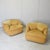 Tan Confidential Lounge Chairs in Ochre Suede by Alberto Rosselli for Saporiti, 1970s, Set of 2 For Sale - Image 8 of 12