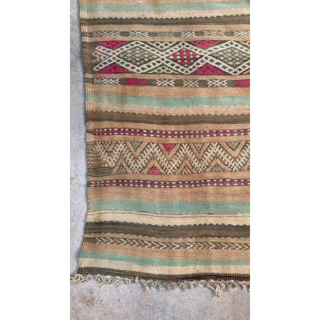 1980s 1980s Moroccan Vintage Kilim Zayan Rug - 11.2 X 5.48 Ft For Sale - Image 5 of 10