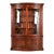 Baker Furniture Georgian Flame Mahogany Lighted Breakfront Bookcase Cabinet For Sale