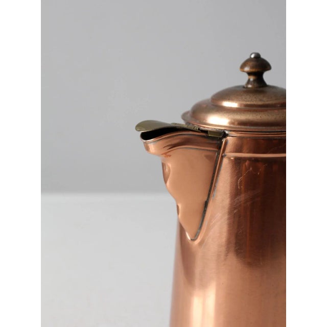 Mid Century Copper Coffee Server For Sale - Image 10 of 11