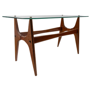 Wood and Glass Coffee Table, 1970s