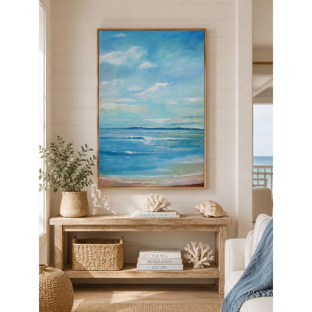 Contemporary Original Seascape Oil Painting Santa Barbara Painting by Michele Zuzalek Titled a "New Day" For Sale - Image 3 of 4