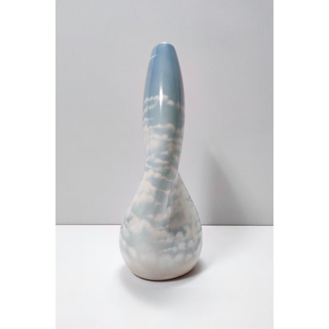 Mid-Century Modern Italian Lacquered and Airbrushed Ceramic Vase from Vibi, 1950s For Sale - Image 3 of 12