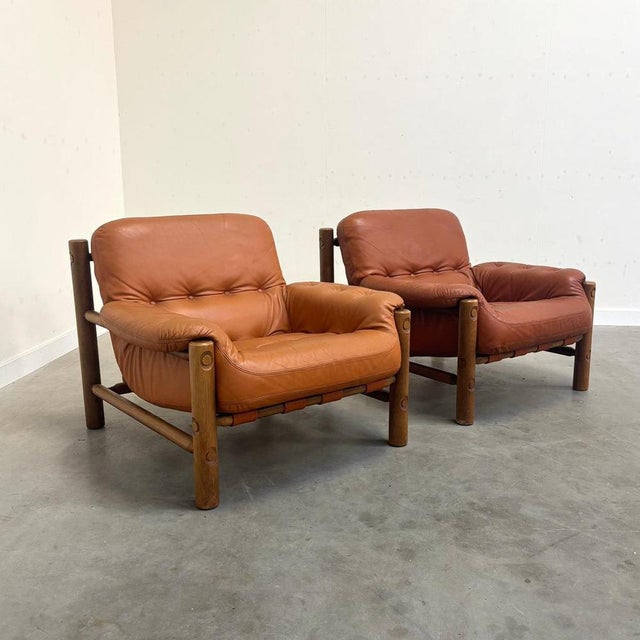 Vintage Brutalist Lounge Chairs, 1960s, Set of 2 For Sale - Image 4 of 16