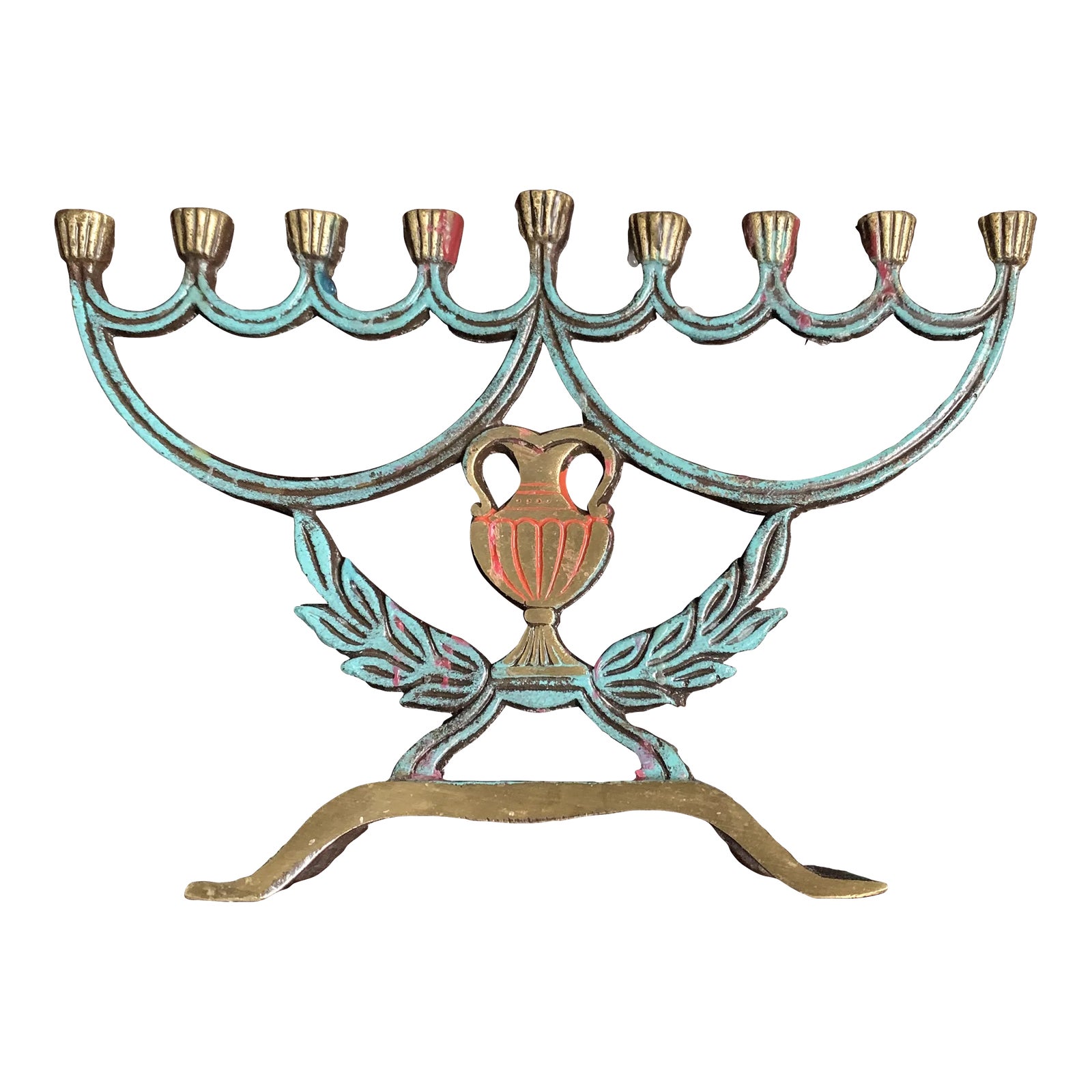 Vintage Mid 20th Century Menorah From Israel Chairish