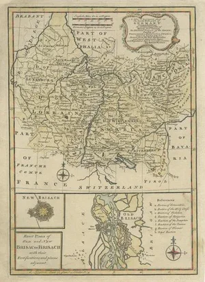 Antique Map of South West Germany, 1747