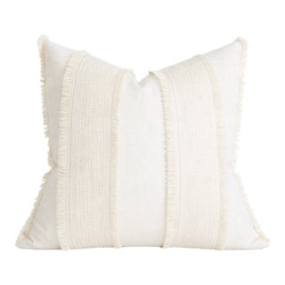 Tulum Casement Pillow Cover in Ivory, 22x22 Pillow For Sale