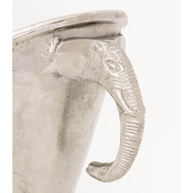 Contemporary Elephant Head Motif Aluminum Champagne Bucket For Sale - Image 3 of 7