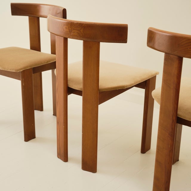 Luigi Vaghi Dining Chairs in Walnut, Set of 6, Italy 1960s For Sale - Image 11 of 12