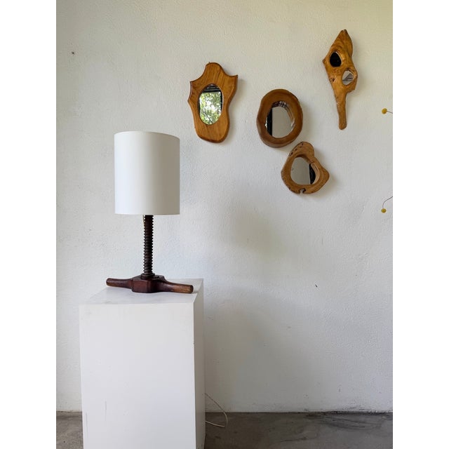 Brutalist Handcrafted Table Lamp, 1950s For Sale - Image 6 of 18