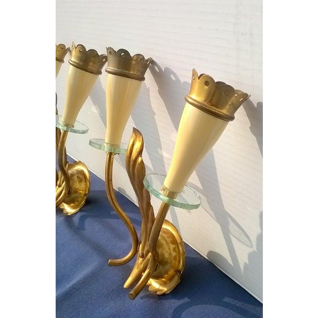 1940s Sconces by Angelo Lelii for Arredoluce, 1940s, Set of 3 For Sale - Image 5 of 8