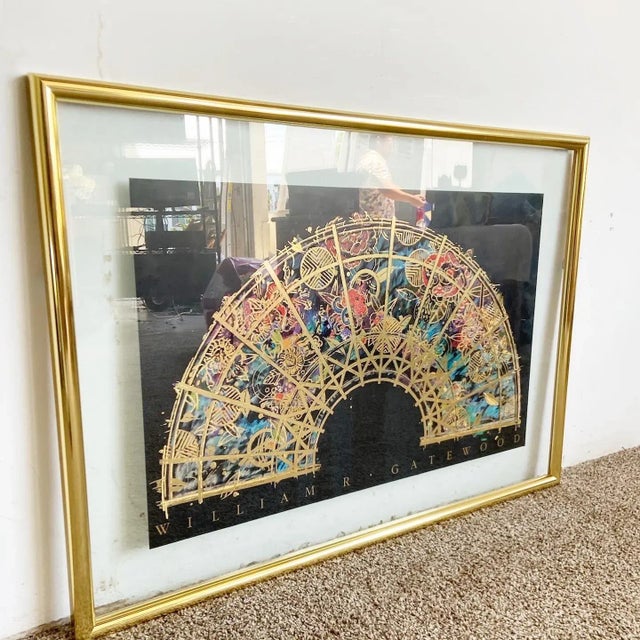 Contemporary Postmodern Framed Print by William Gatewood - Lotus Fan For Sale - Image 3 of 7
