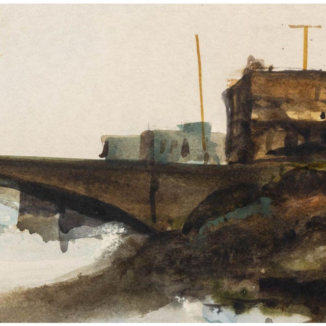 Staats Cotsworth River Scene Watercolor on Paper For Sale - Image 4 of 9