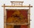 Antique Hand-Painted Scorched Bamboo Shelving Unit and Screen Circa 1880s For Sale - Image 10 of 11