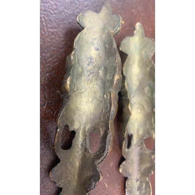 Bronze Antique French Bronze Ormolu Figural Furniture Ornaments – Pair For Sale - Image 8 of 9