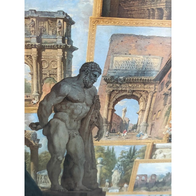 Mid 20th Century Massive Framed Pannini “Gallery of Views of Ancient Rome” — Grand Tour Architectural Fantasy, 57" For Sale - Image 12 of 12