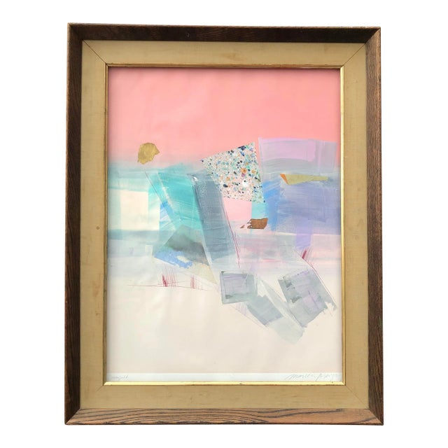 Abstract Lithograph "Dreamscape" 1980's For Sale