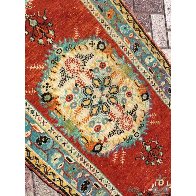 Vintage Turkish Oushak Runner Rug - 37" X 140" For Sale - Image 9 of 11