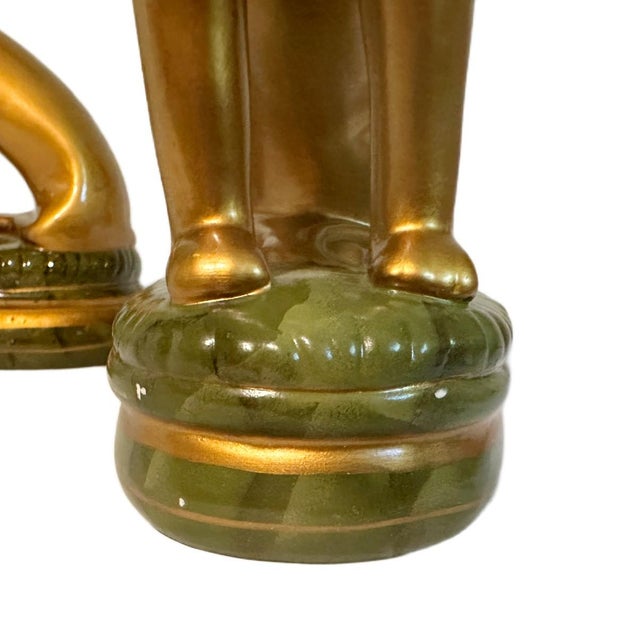 1990s Pair of Vintage Raymond Waites Staffordshire Style Dog Figurines For Sale - Image 5 of 6