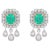 Diamonds : 4.35 carats Emerald : 4.02 carats Gold : 9.23 gm( 18k) This is a beautiful earrings with very high quality...