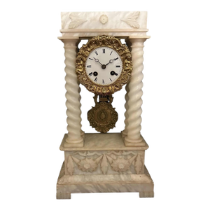 Marble French Mantel Clock, 19th Century