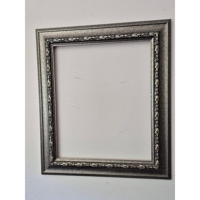 Contemporary Silver Embossed Frame 27"x30" For Sale In Atlanta - Image 6 of 12