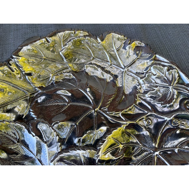 Vintage Hammered Silverplate Leaf Serving Tray For Sale - Image 4 of 12