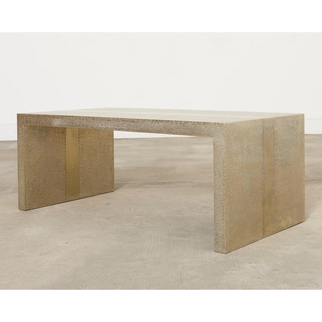 Art Deco Alison Spear Stephanie Odegard White Bronze Cocktail Table For Sale - Image 3 of 17