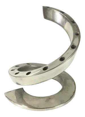 Mid-Century ModernSpiral Silver Candle Holder