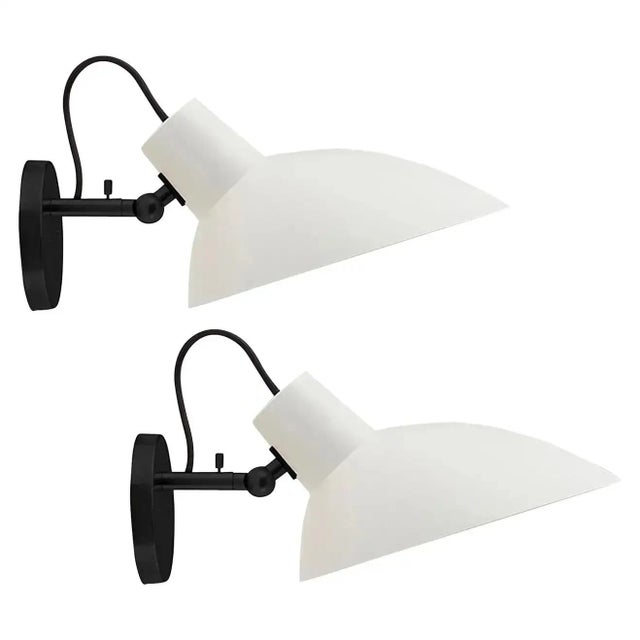 Metal Vittoriano Viganò 'Vv Cinquanta' Sconces in White - a Pair For Sale - Image 7 of 7