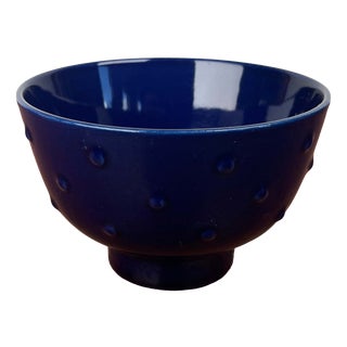 Mid-Century Modern German Cobalt Blue Ceramic Bangkok Series Bowl from Melitta, 1960s For Sale