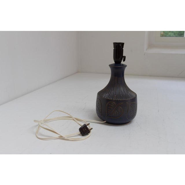 Mid-Century Danish Ceramic Table Lamp by Bromølle Keramik, 1960s For Sale - Image 12 of 15