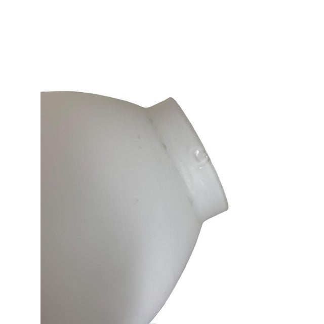 Late 19th Century Neoclassical Biscuit Porcelain Cherub Lamp Ruffled Milk Glass Shade For Sale - Image 11 of 15