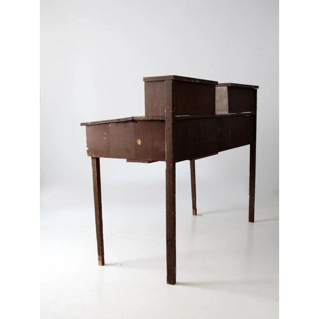 Antique Factory Standing Work Desk For Sale - Image 6 of 13