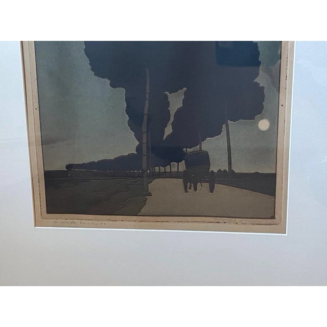 Art Deco Signed Bernard Boutet De Monvel "La Carriole" 1912 Art Deco Etching Early #50/200 For Sale - Image 3 of 12