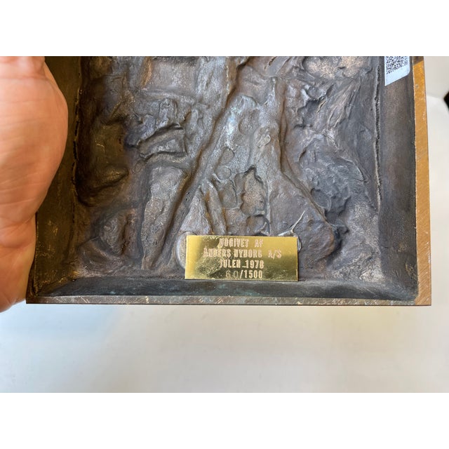Bronze Wall Plaques by Anders Nyborg, 1970s, Set of 4 For Sale - Image 9 of 14