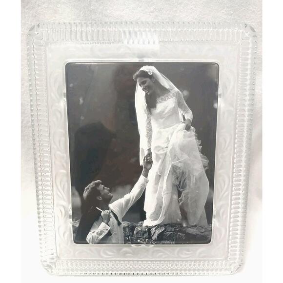 MIKASA 14x12 CRYSTAL Frame Italian Countryside for 8x10 Picture Wedding Gift Luxury LARGE SUBSTANTIAL SIZE FRAME (Not the...
