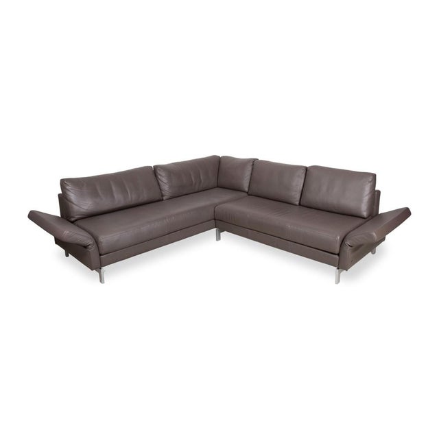 Leather and Metal Vida Corner Sofa from Rolf Benz For Sale - Image 4 of 13