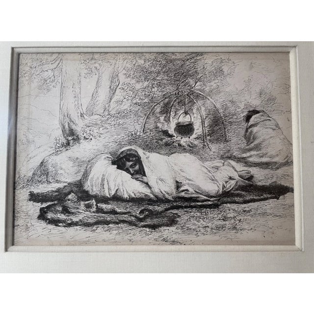 Realism Antique Original Jean Leon Gerome Ferris 1863-1930 Pen Ink Drawing Sketch Art For Sale - Image 3 of 13
