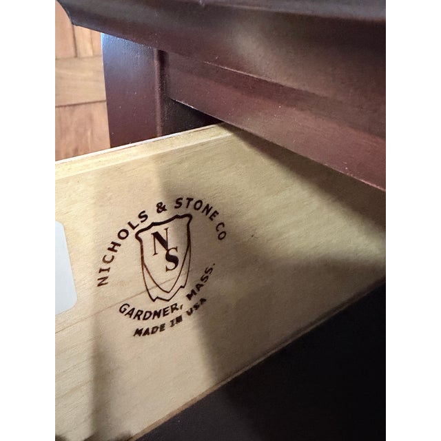 Late 20th Century Nichols & Stone Williamsburg Sideboard With Curved Open Shelving For Sale - Image 11 of 12