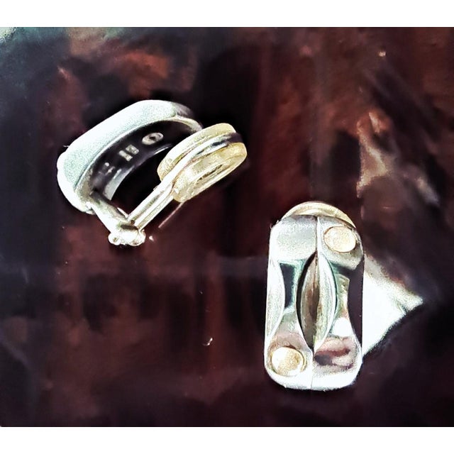 Vintage Ear Clips in Sterling Silver by Maria Berntsen for Georg Jensen, 1990s, Set of 2 For Sale - Image 6 of 12
