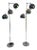 Koch & Lowy Three Globe Shades Chrome Floor Lamps - a Pair For Sale