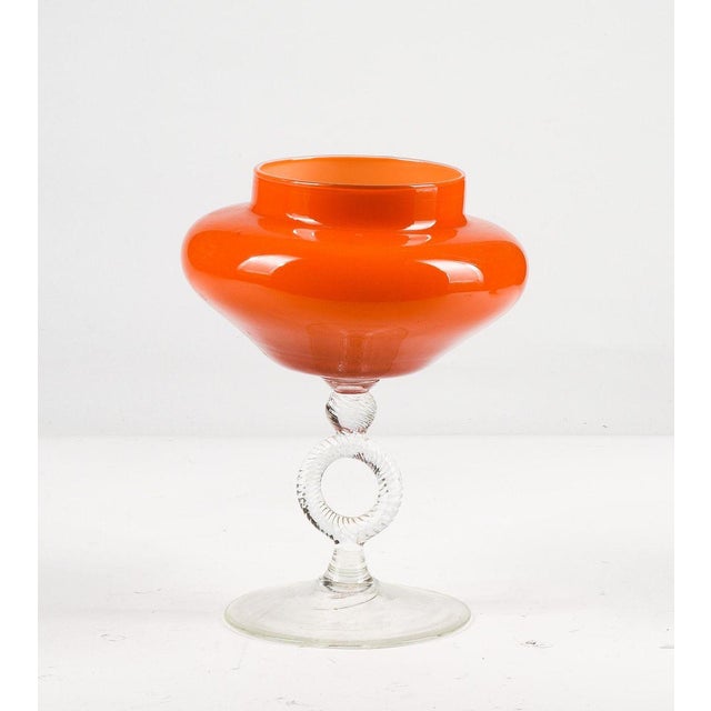 Orange Murano Glass Vase, 1950s For Sale - Image 9 of 10
