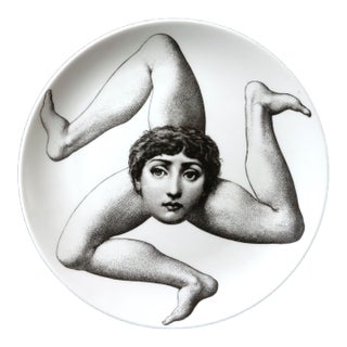 Fornasetti Porcelain Themes & Variation Plate, Number 186 For Sale