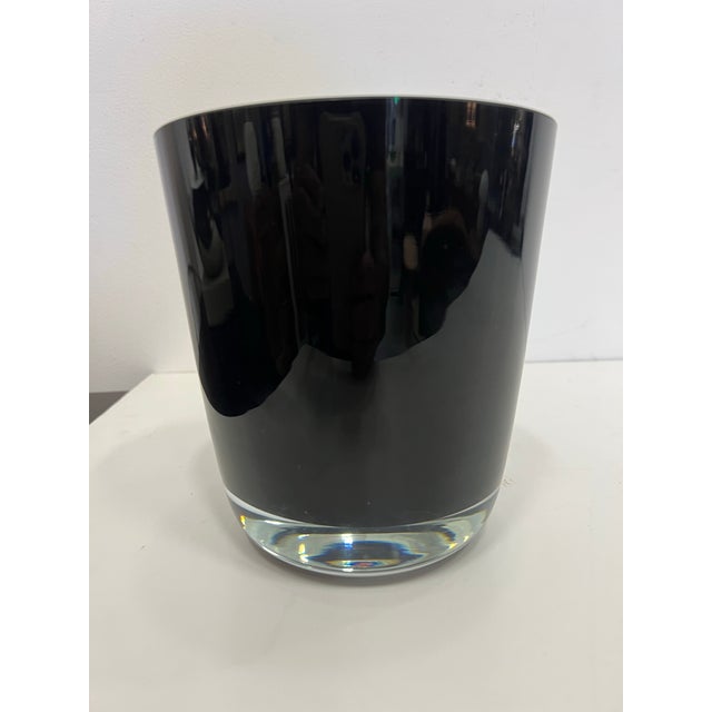 Murano Vintage Thick Italian Glass Vase For Sale - Image 4 of 6