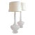 Murano Glass Table Lamps, White - as a Pair For Sale